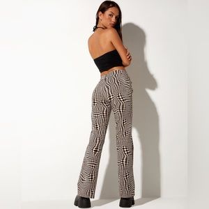 NWT🆕 Motel Rocks🦋JOPAN FLARE WOMEN PANTS OPTIC POLKA size Small